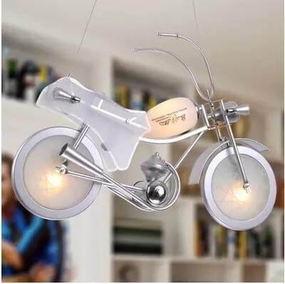 Modern Aluminum Glass Motorcycle Chandelier - Image 0