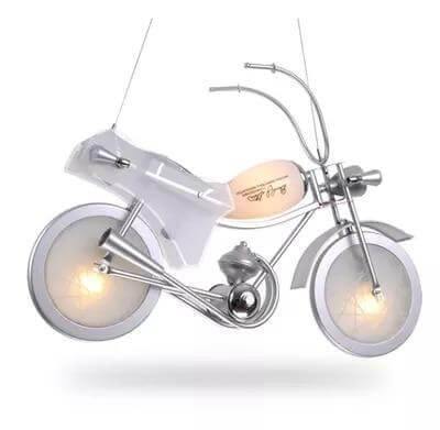 Modern Aluminum Glass Motorcycle Chandelier - Image 3