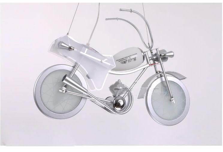 Modern Aluminum Glass Motorcycle Chandelier - Image 4