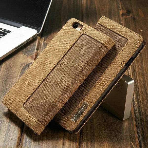Jeans Leather Flip Wallet Iphone X Case - Image 2