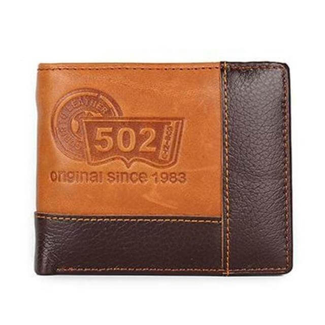Genuine Leather Men Wallets with Coin Pocket Zipper - Image 8