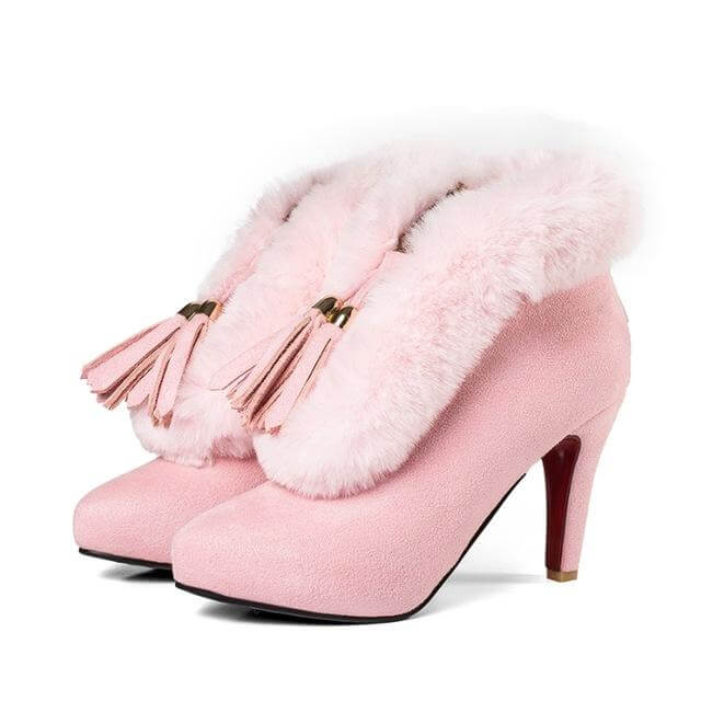 Ankle Heel Pointed Winter Boots - Image 2