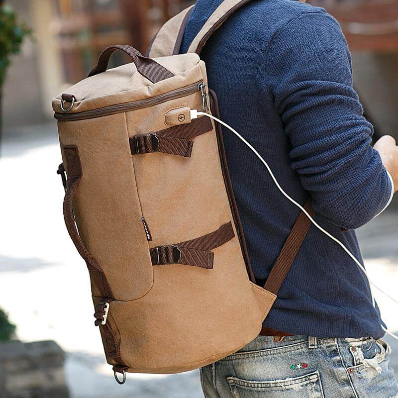 Cylinder package Multifunctional Male Fashion Backpack - Image 0