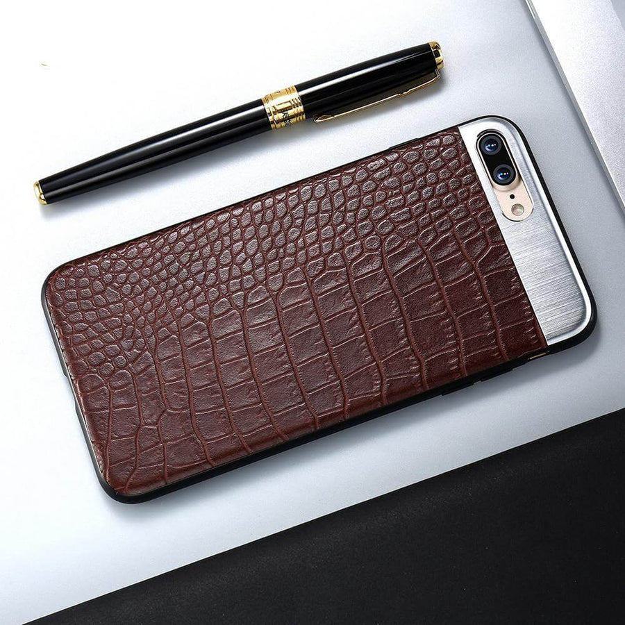 Luxury Protection iPhone 6&7 Case Metal Leather Case - Image 1