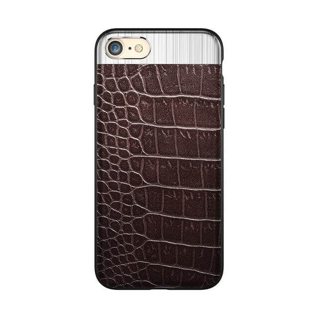 Luxury Protection iPhone 6&7 Case Metal Leather Case - Image 4