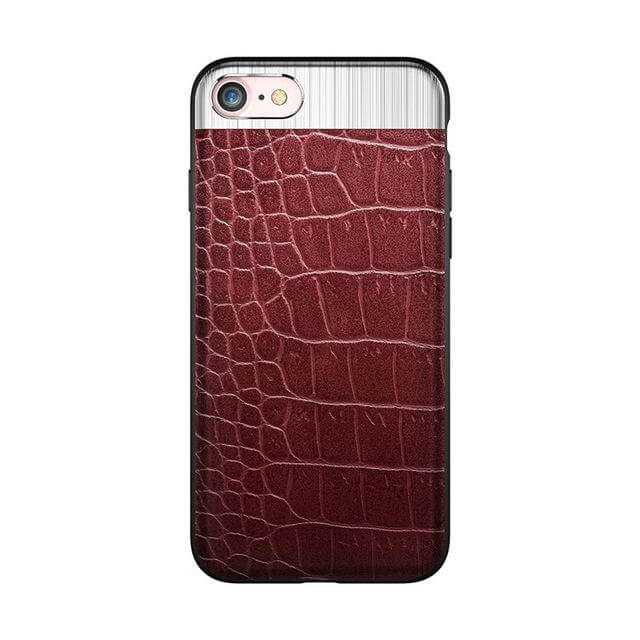 Luxury Protection iPhone 6&7 Case Metal Leather Case - Image 2