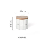 Ceramic Bamboo Cover Kitchen Food Container - MaviGadget