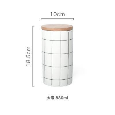 Ceramic Bamboo Cover Kitchen Food Container - Image 0