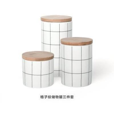 Ceramic Bamboo Cover Kitchen Food Container - Image 3