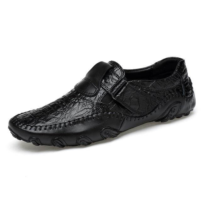 Leather Moccasins Men Driving Shoes - Image 2