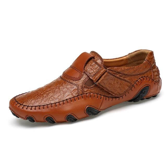 Leather Moccasins Men Driving Shoes - Image 1