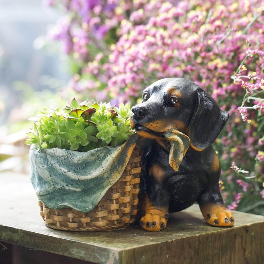 Lovely Shepherd Decorative Flower Pot - Image 0