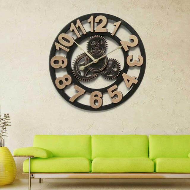 Handmade Oversized 3D Retro Decorative Wall Clock - Image 2
