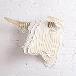 3D Wood Bull Heads Home Decoration