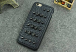 3D Cool Studs Rivet Punk Skull Design Silicone Case For iPhone Models