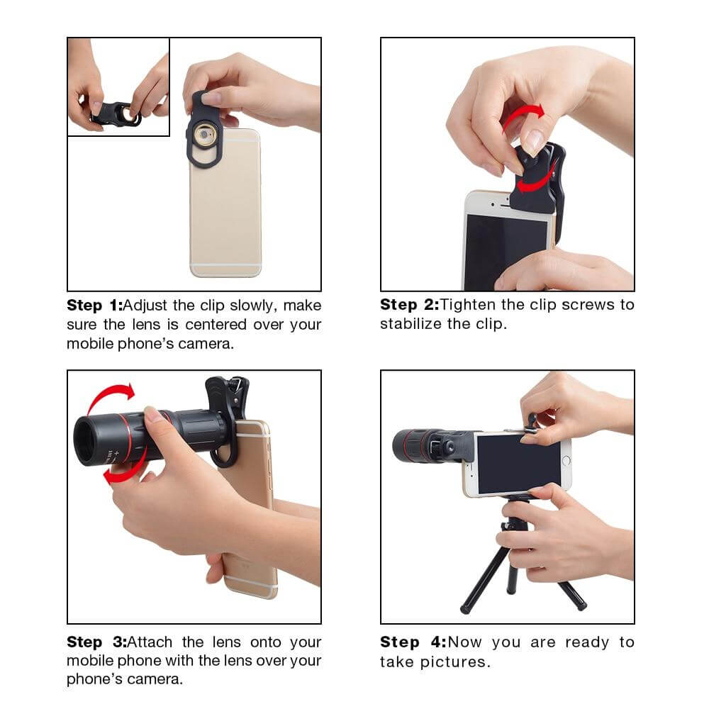 Universal 12x telephoto Zoom Phone Lens - MaviGadget