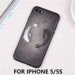 3D Relief Space Dolphin Soft Slim Iphone Case