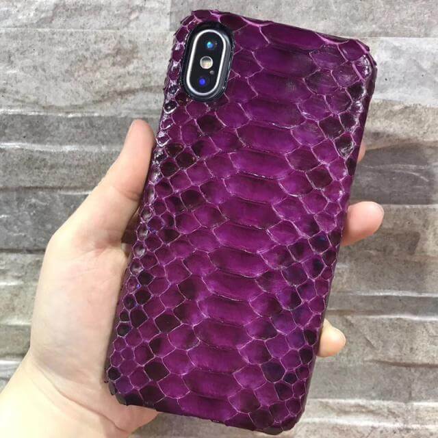 Luxury Genuine Python Skin Leather Case For iPhone X - MaviGadget