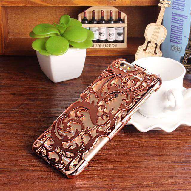 Artistic Hollow Flower Plating Phone Case For iPhone Models - Image 3