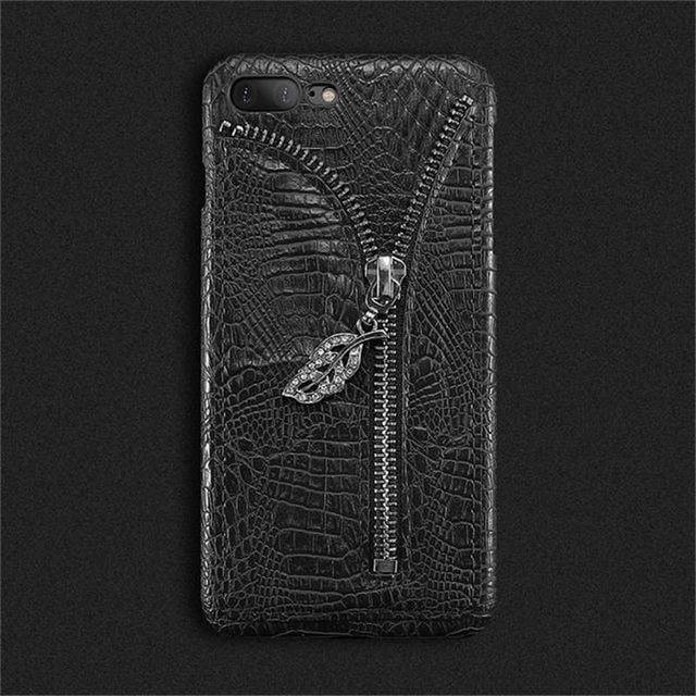 Retro Crocodile Grain Leather Case For Iphone Models - Image 2