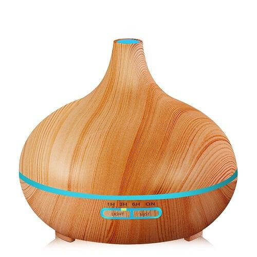 Wood Air Humidifier Essential Oil Diffuser Aroma Lamp - Image 1