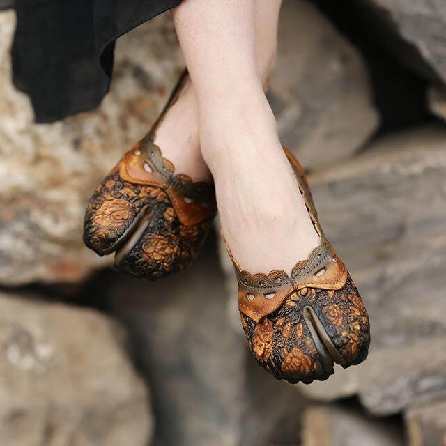 Vintage Handmade Women Leather Shoes - Image 1