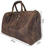 Glossy cow leather travel bag - MaviGadget