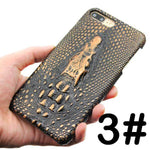 3D Crocodile Retro Hard Shell Cover Case for Iphone Models