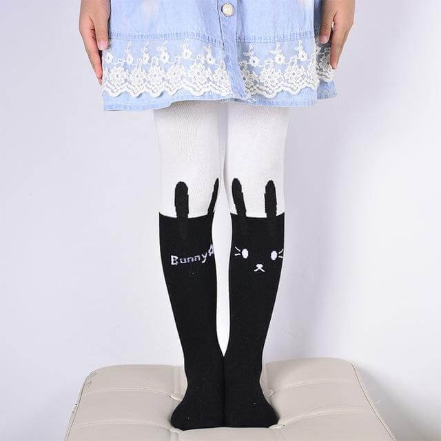 Cartoon Cat Printed Cotton Pantyhose - Image 2