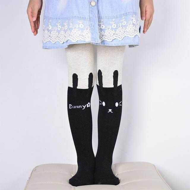 Cartoon Cat Printed Cotton Pantyhose - Image 3