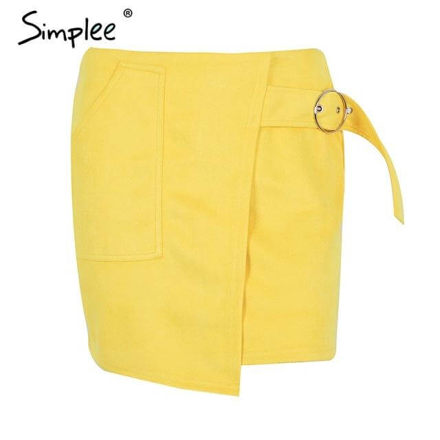 Suede Leather Pencil Skirt - Image 3