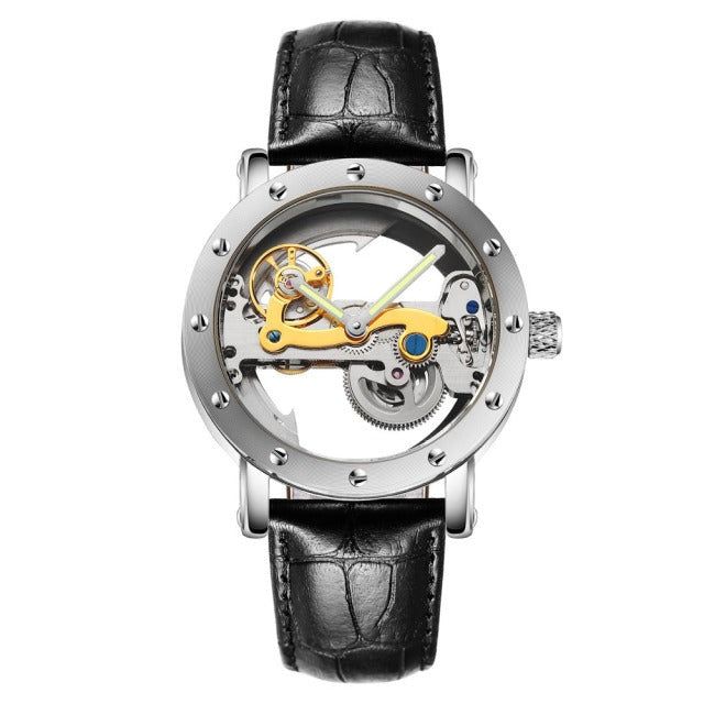 Business Hollow Transparent Mechanical Men Watch