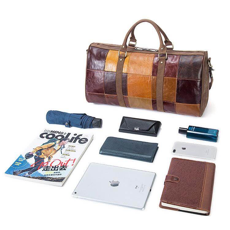 Genuine Leather Vintage High Capacity Travel Bag - Image 5