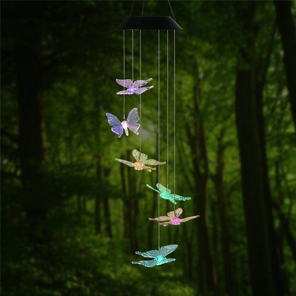 Outdoor LED Solar Hummingbirds DrangFly Lamp - MaviGadget