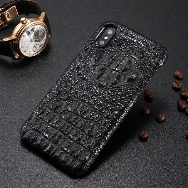 5 colors New Crocodile Pattern Real Natural Cow Skin Genuine Leather for iphoneX - Image 1