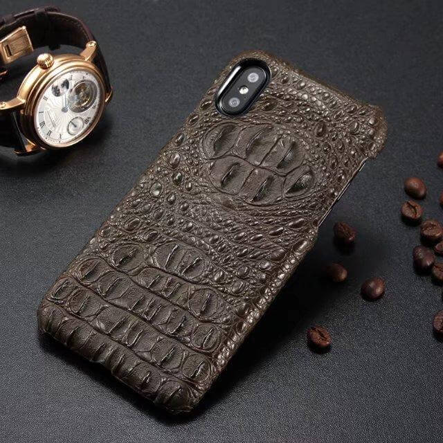 5 colors New Crocodile Pattern Real Natural Cow Skin Genuine Leather for iphoneX - Image 2