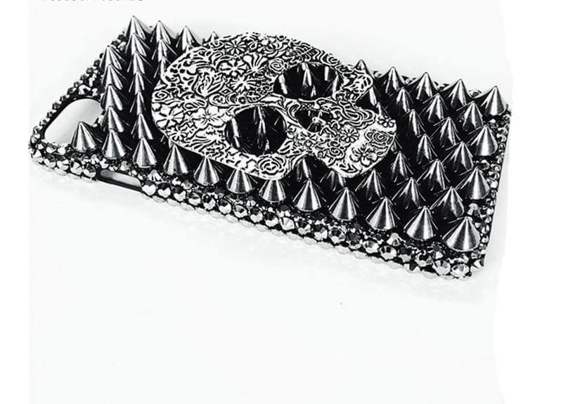 Rhinestone 3D Skull Design Scary Iphone Cases - Image 0