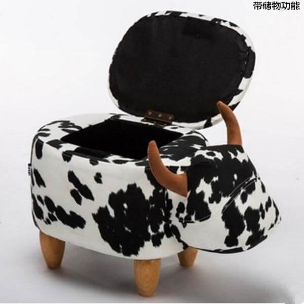 Cow Shape Ottoman Home decor with Storage - MaviGadget