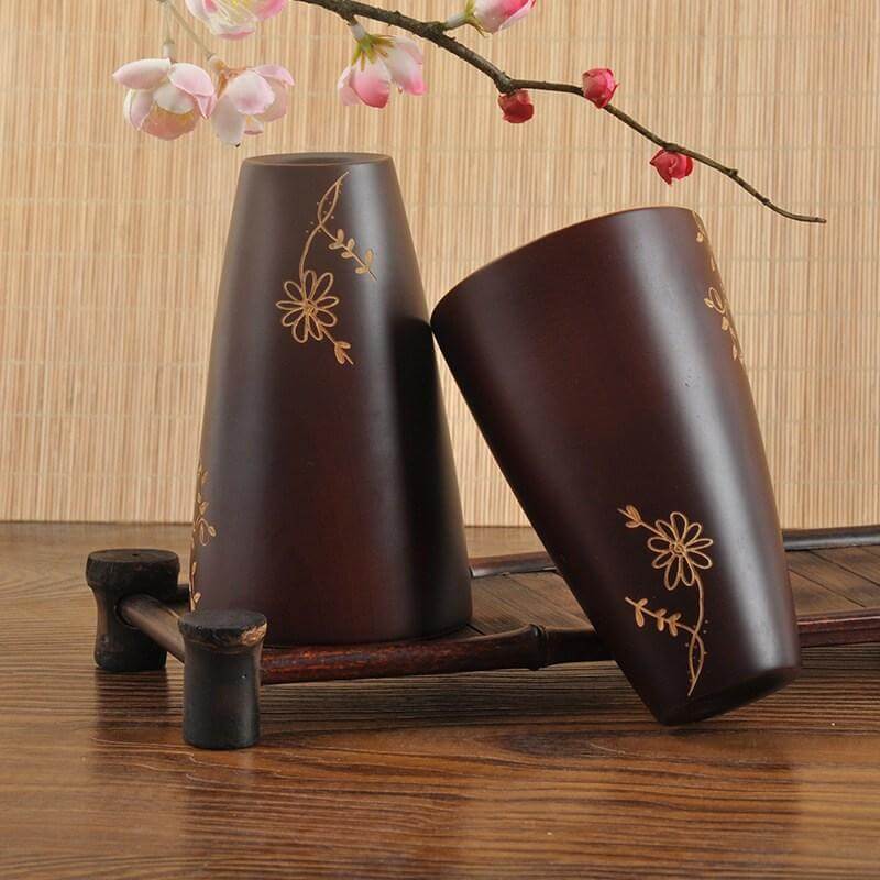 Natural Wooden Japanese Cup - Image 0