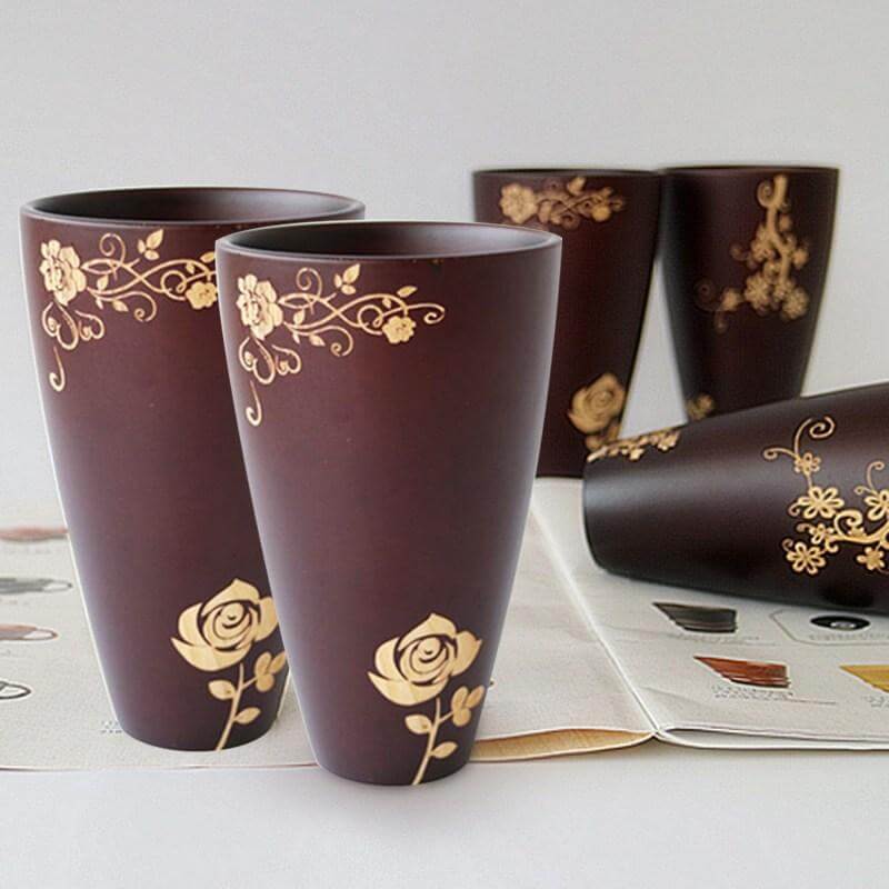 Natural Wooden Japanese Cup - Image 3