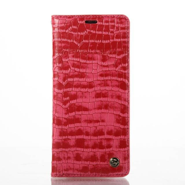 Luxury Flip Leather Crocodile Pattern Cases For iphone X and Other Models - Image 1