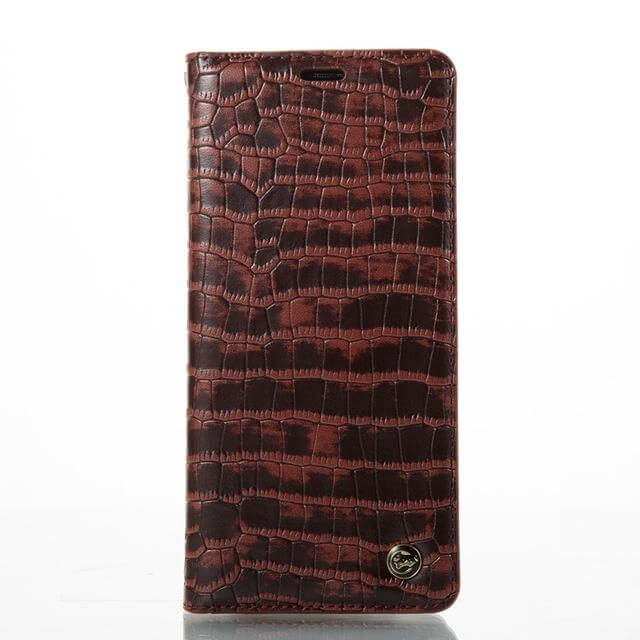 Luxury Flip Leather Crocodile Pattern Cases For iphone X and Other Models - Image 4