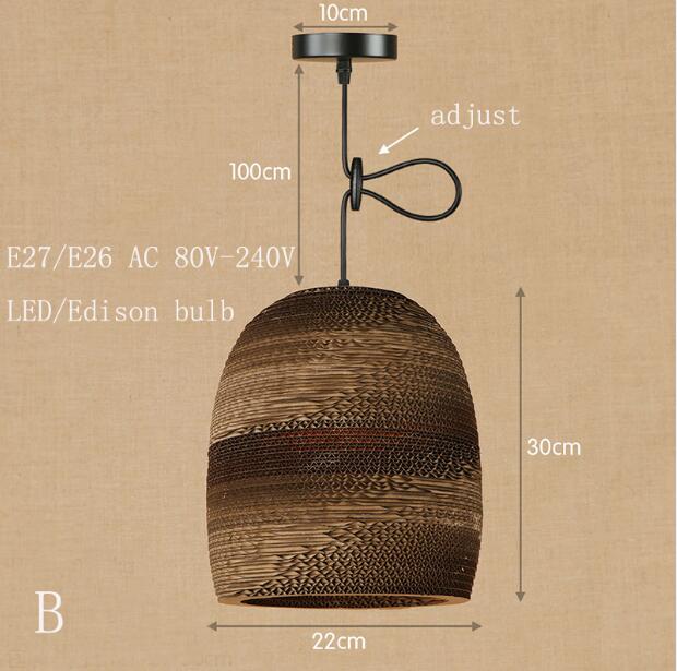Modern Hanging Pendant LED Origami Paper Shade Lamp - Image 2