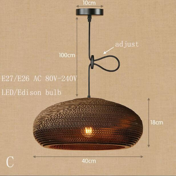 Modern Hanging Pendant LED Origami Paper Shade Lamp - Image 1