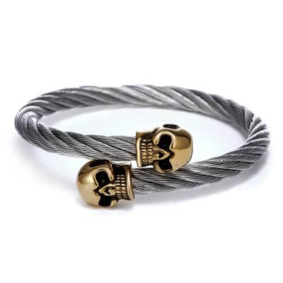 Silver Cable Cuff Bracelets - Image 1