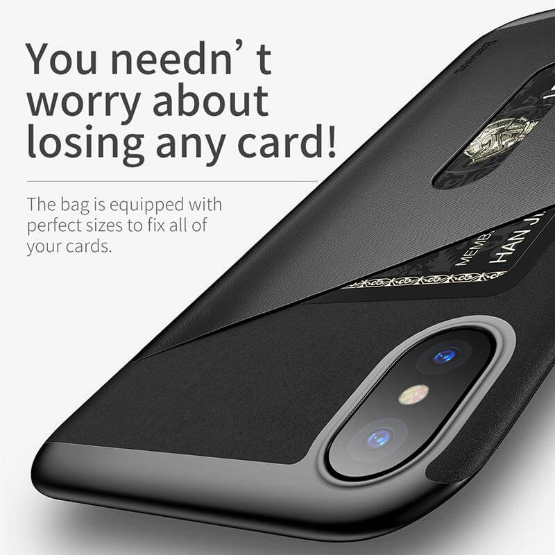 Creative Smart Leather Phone Case For iPhone X - Image 6