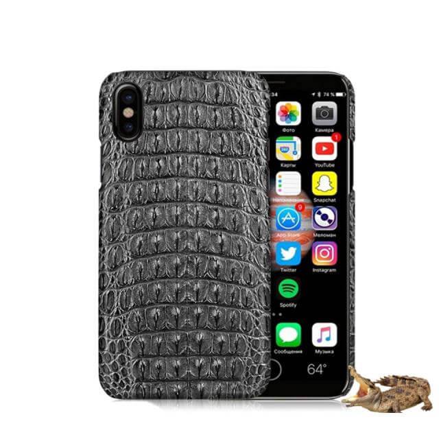 Super Luxury Genuine Crocodile Skin Leather Case For iPhone X - Image 3