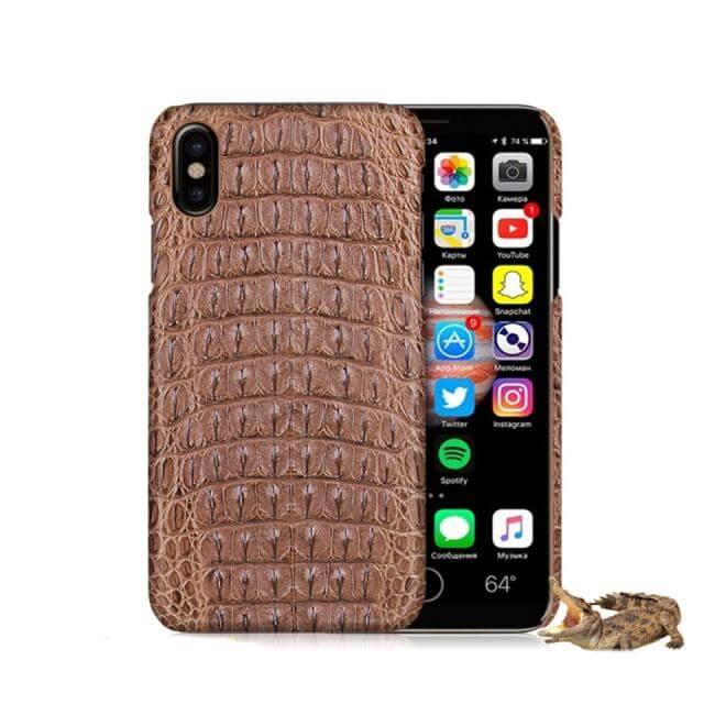 Super Luxury Genuine Crocodile Skin Leather Case For iPhone X - MaviGadget