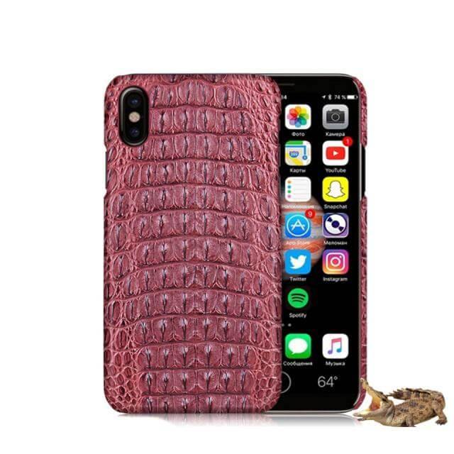 Super Luxury Genuine Crocodile Skin Leather Case For iPhone X - Image 2