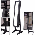 Jewelry Armoire Mirrored Wood Cabinet Organizer - MaviGadget